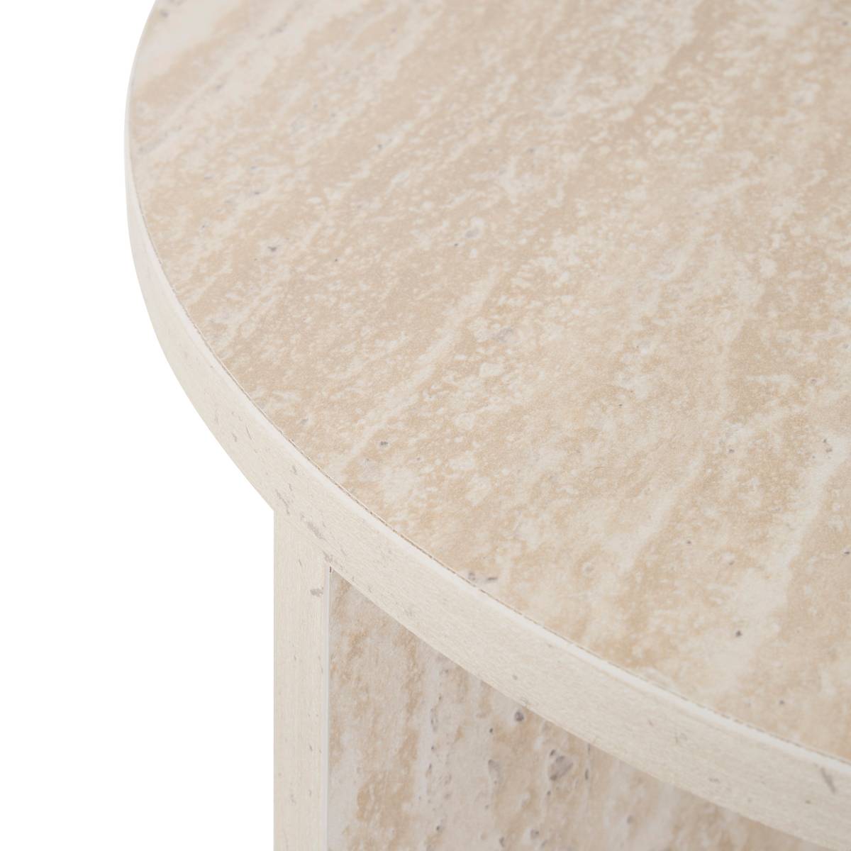 Tavolino "Anaya" Beige, Ø 40 cm Beige