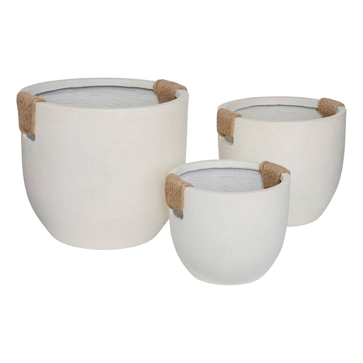 Vaso di fiori "Sien" Bianco, D.30/38/47 cm Bianco