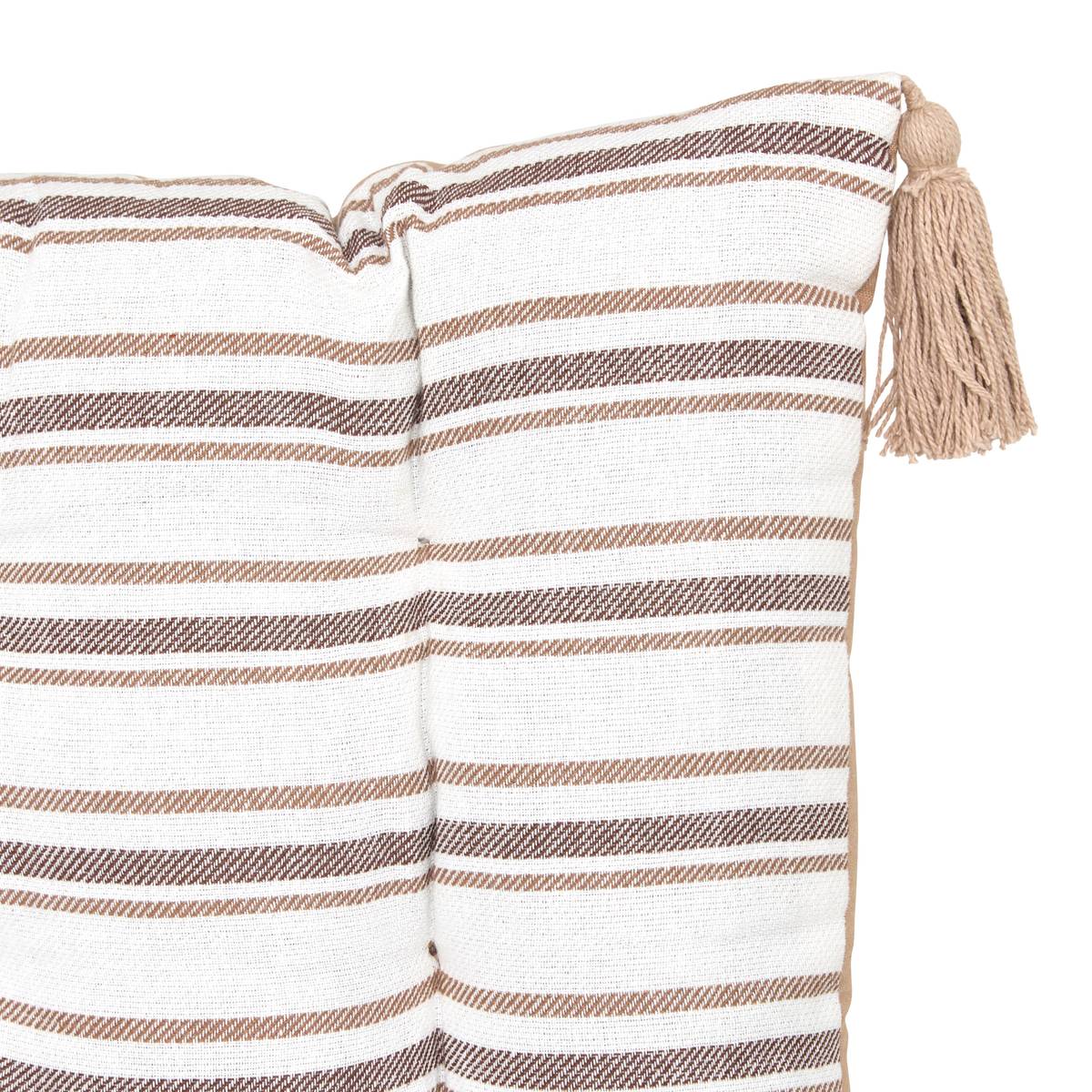Cuscino da pavimento "Groove" Lino Beige, 120x60 cm Beige lino
