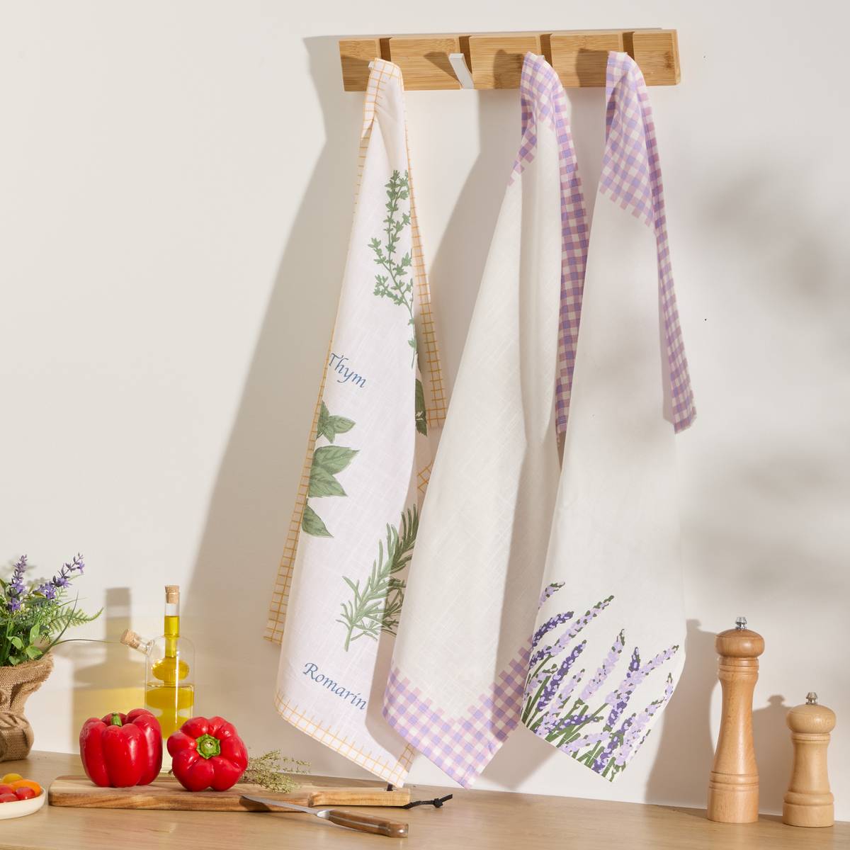 Set di 3 strofinacci "Garrigue"