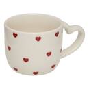 Set di 4 tazze "Valentine" 220 ml, New Bone China (Porcellana), Bianco Bianco