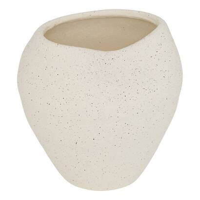 Vaso "sien" gres (ceramica) bianco, h.23,5 cm