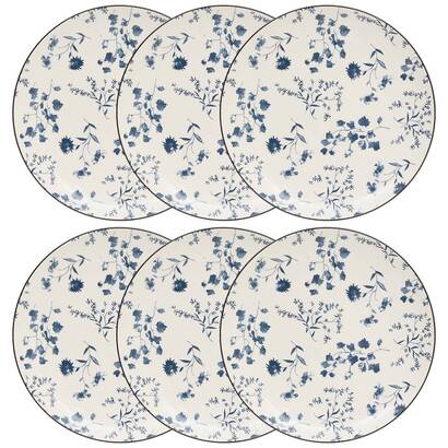 Set da 6 piatti piani "umami" porcellana, d.26,5 cm, blu