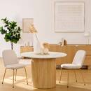 Tavolo da pranzo "Homelya" 4 posti Beige / Bianco