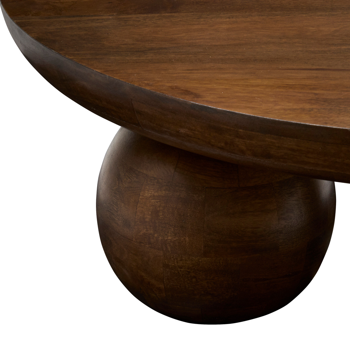 Set di 2 tavolini "Abekas" e "Stambh" Legno di mango, D.90 cm, Marrone Marrone
