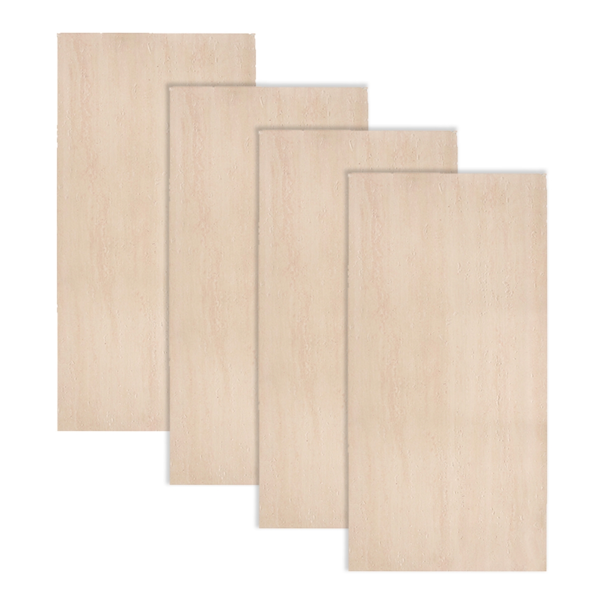 Set di 4 pannelli murali decorativi "Cary" Beige, 120x60 cm Beige
