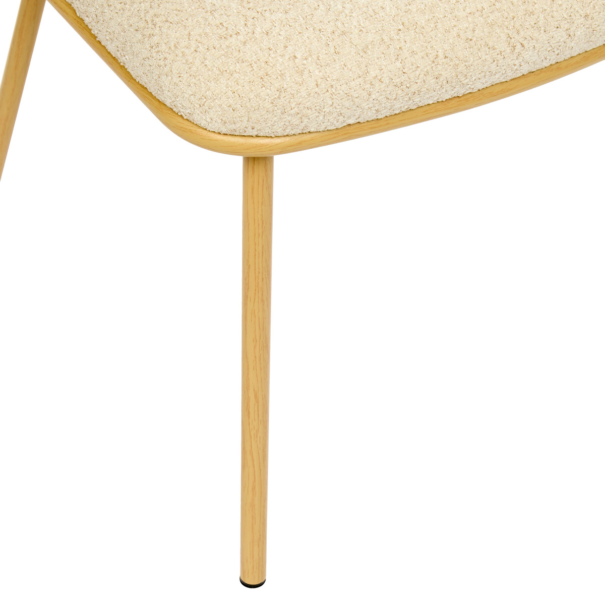 Set tavolo da pranzo "Homelya" + 4 sedie "Alba" 1 tavolo da pranzo &Oslash;110 cm e 4 sedie Beige / Bianco