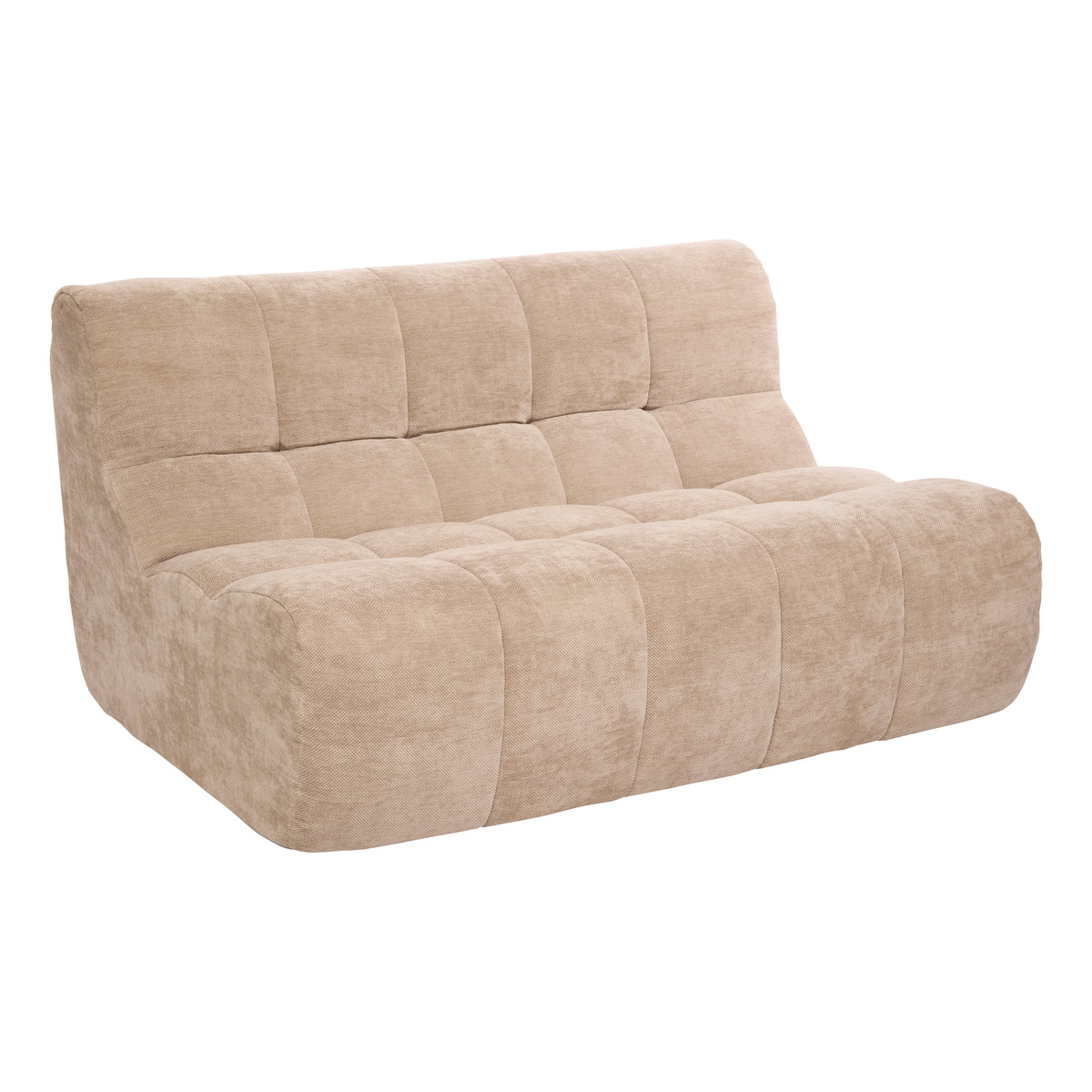 Set divano e poltrona "Miroa" 1 divano a 2 posti, 1 poltrona, beige Beige