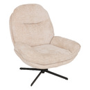 Set poltrona girevole e poggiapiedi "Stelan" Argilla Beige
