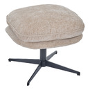Set poltrona girevole e poggiapiedi "Stelan" Argilla Beige