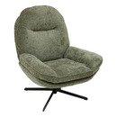 Set Poltrona girevole e poggiapiedi "Stelan" Verde kaki Verde cachi
