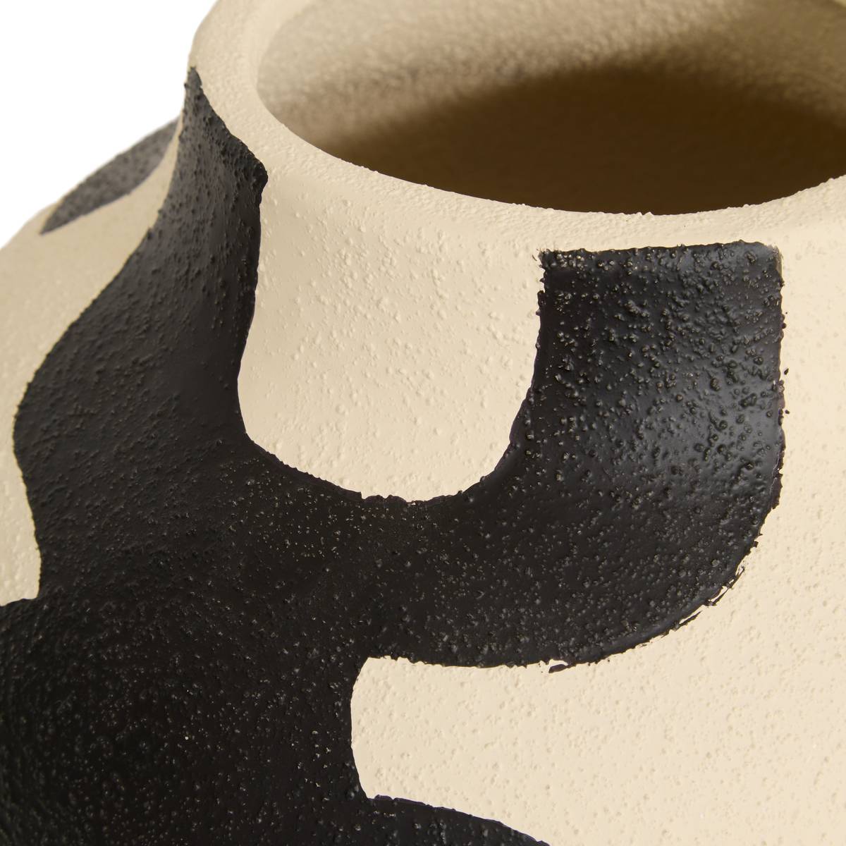 Vaso "Nyero" Dolomite, Nero & Bianco, H.31,5 cm Noir & Blanc