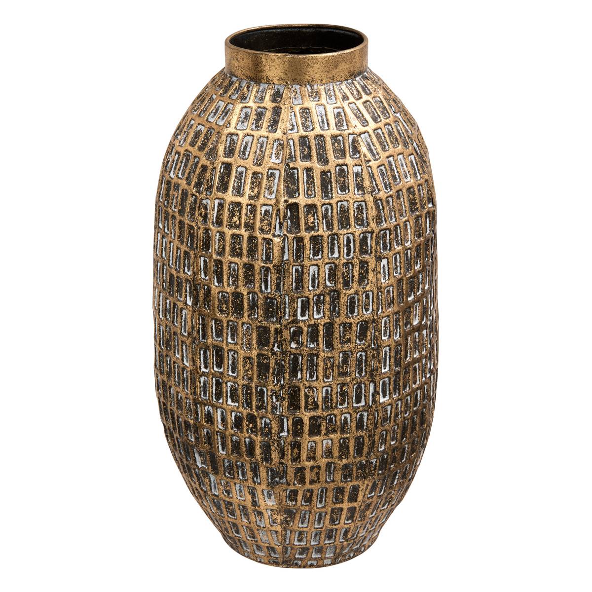 Vaso "Nora" Acciaio, Dorato, H.48,5 cm Oro