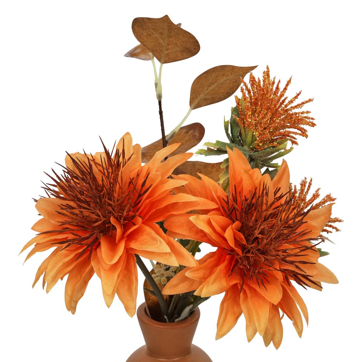 Composizione floreale "Penny" H.32 cm Arancione
