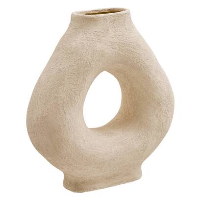 Vaso "brea" dolomite, bianco, h.33,5 cm
