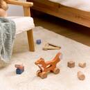Giocattolo da trascinare in legno per bambini "Lino" 12,6x5,2 cm Arancione
