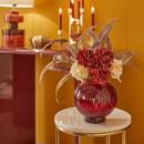 Composizione floreale "Crush" H.30 cm Bordeaux