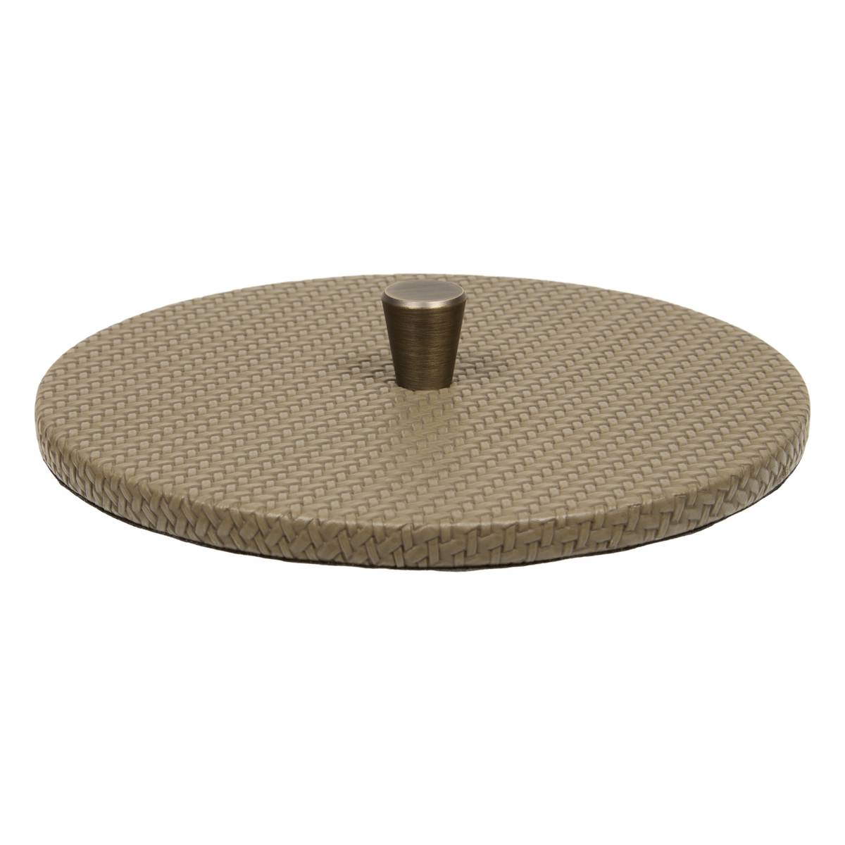 Set di 2 scatole decorative rotonde "Bonie" Legno di hevea, Verde kaki, D.14,8/19,5 cm Verde cachi