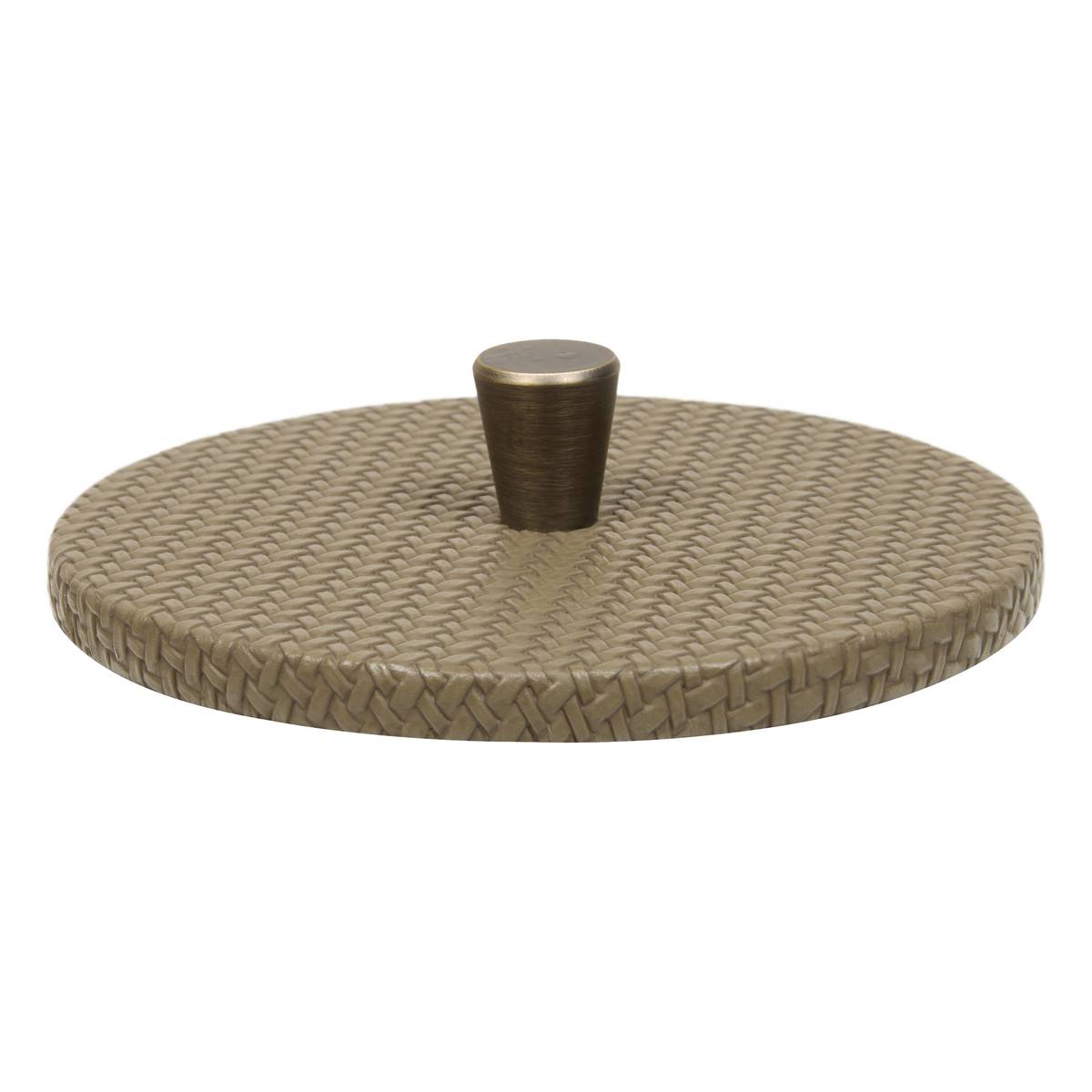 Set di 2 scatole decorative rotonde "Bonie" Legno di hevea, Verde kaki, D.14,8/19,5 cm Verde cachi