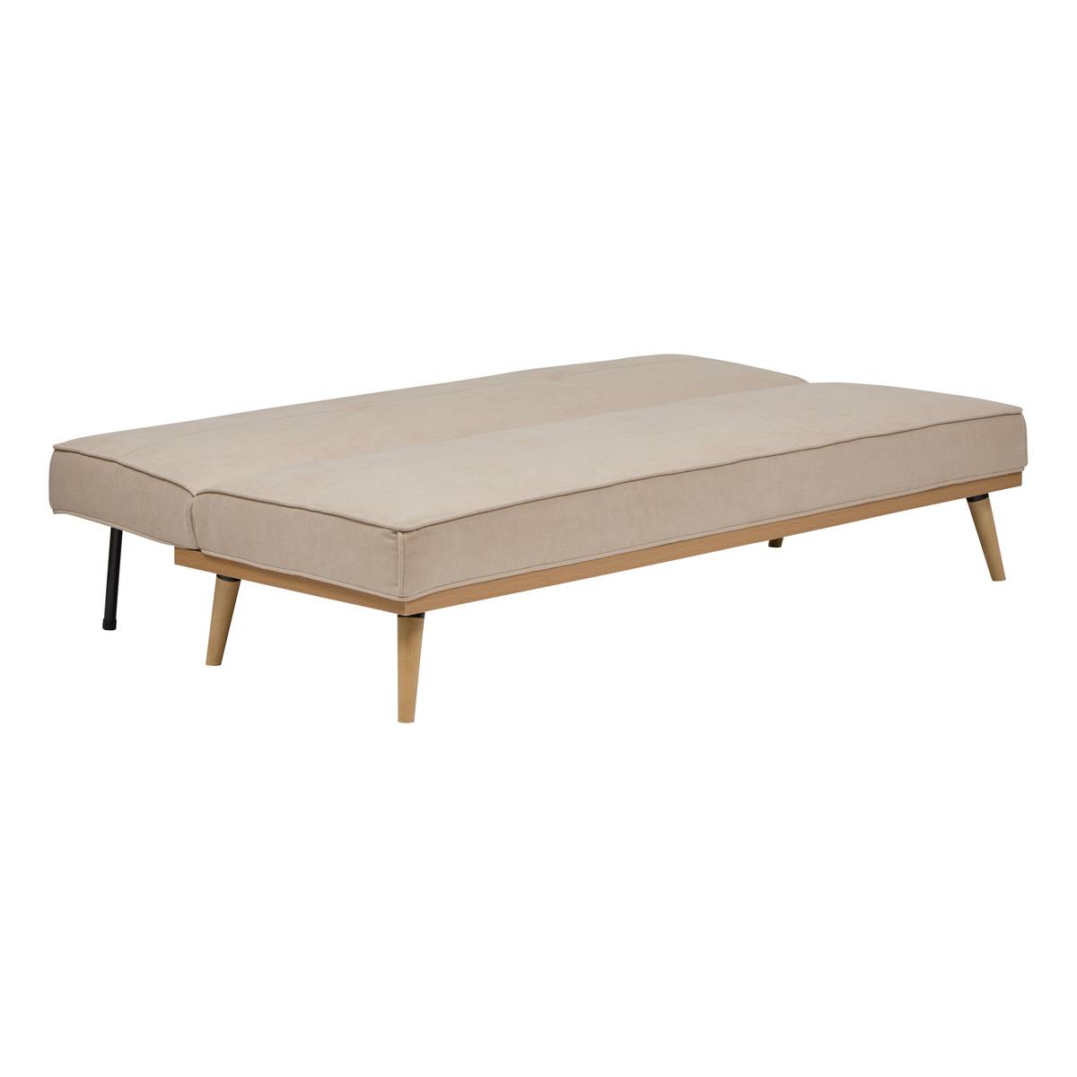 Divano letto "Dohan" 3 posti, Pino, Beige Beige
