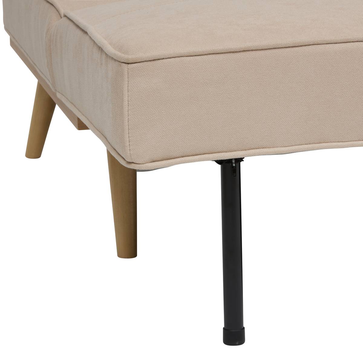 Divano letto "Dohan" 3 posti, Pino, Beige Beige