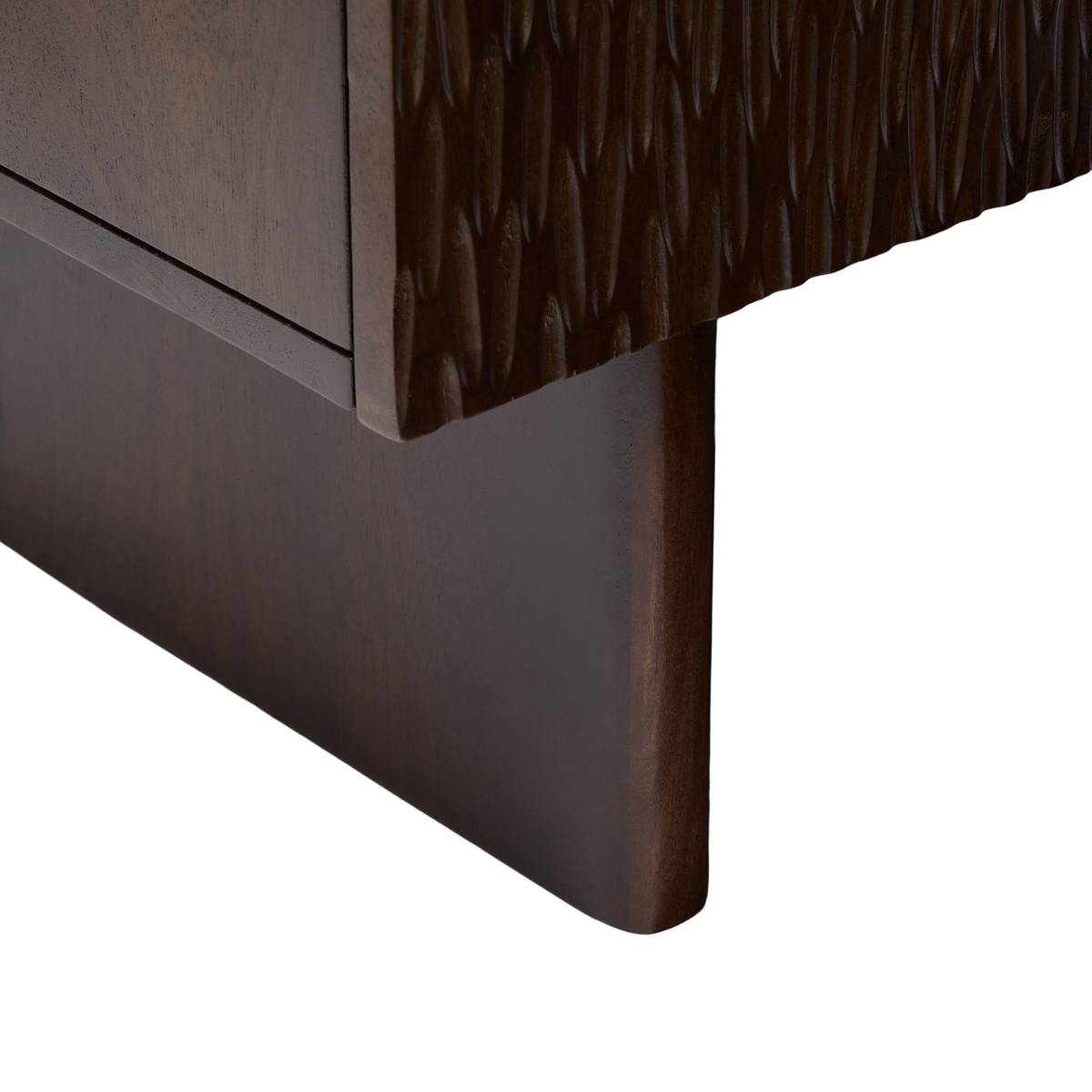 Credenza rettangolare con 3 ante e 1 ripiano "Nyero" Legno di mango, Marrone, 150x90 cm Marrone