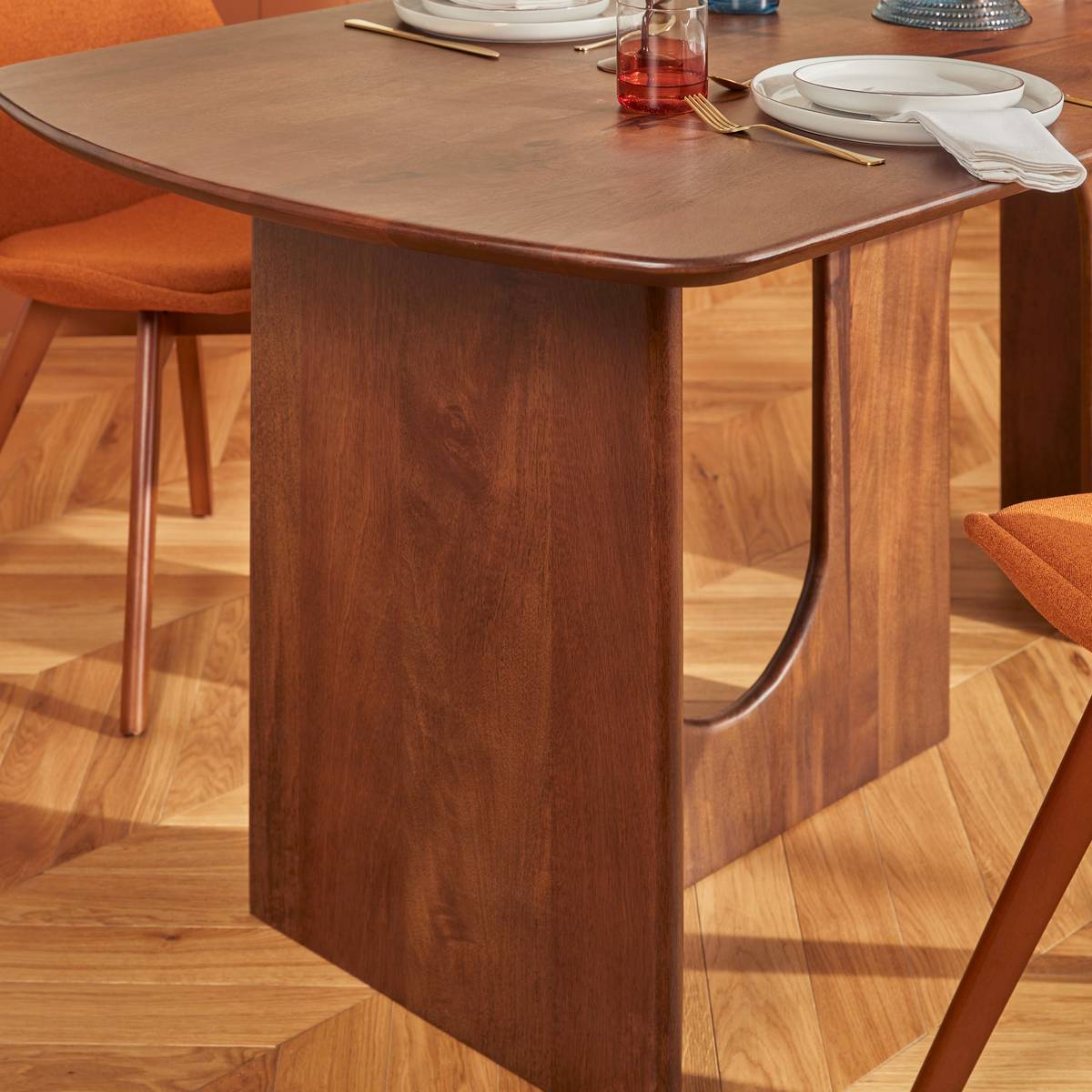 Tavolo da pranzo "Shelty" Legno di mango, 6 posti Marrone