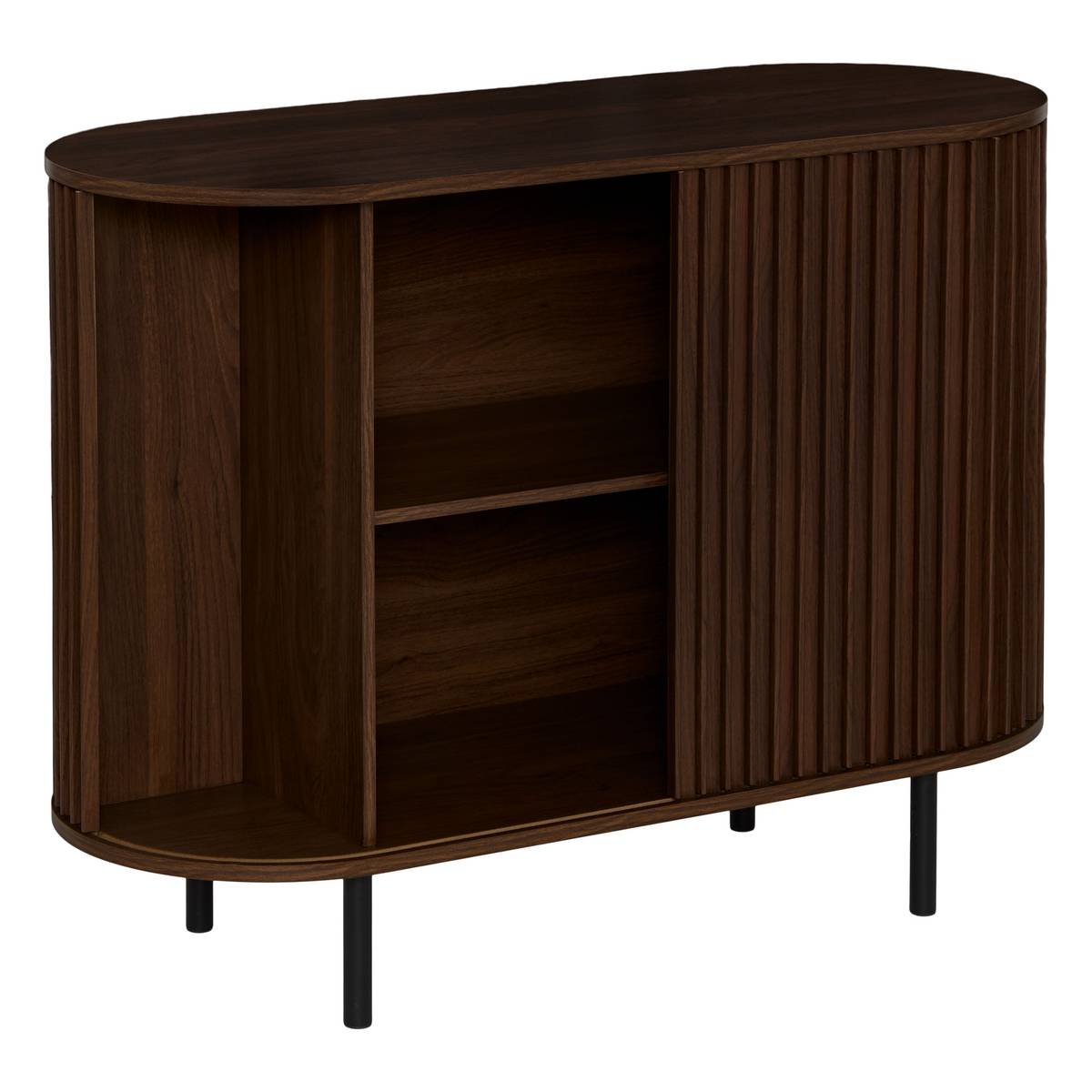 Credenza rettangolare 2 ante 1 livello "Alcove" Marrone, 100x75 cm Marrone