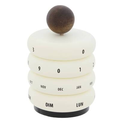 Calendario decorativo "homy" bianco, d.9,5 cm