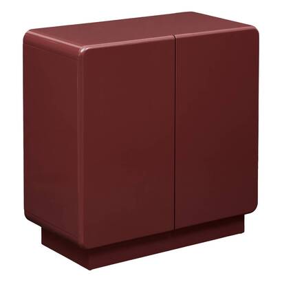 Credenza quadrata con 2 ante e 1 ripiano "douglas" bordeaux, 80x80 cm