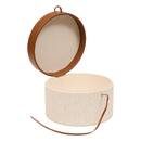 Set di 2 scatole rotonde portaoggetti "Whisky" Crema, Ø 24/28 cm Crema