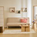 Divano letto "Dohan" 3 posti, Pino, Beige Beige