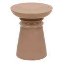 Tavolino "Jaya" Acciaio, Moccha, Ø38 cm Moka