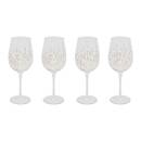 Set di 4 calici da vino "Lunis" 380 ml, Vetro, Dorato Oro