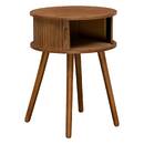Comodino "Nysos" Pino, Marrone cognac, 40x40 cm Marrone cognac