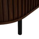 Mobile TV ovale con 2 ante e 2 livelli "Alcove" Marrone, 140x40 cm Marrone