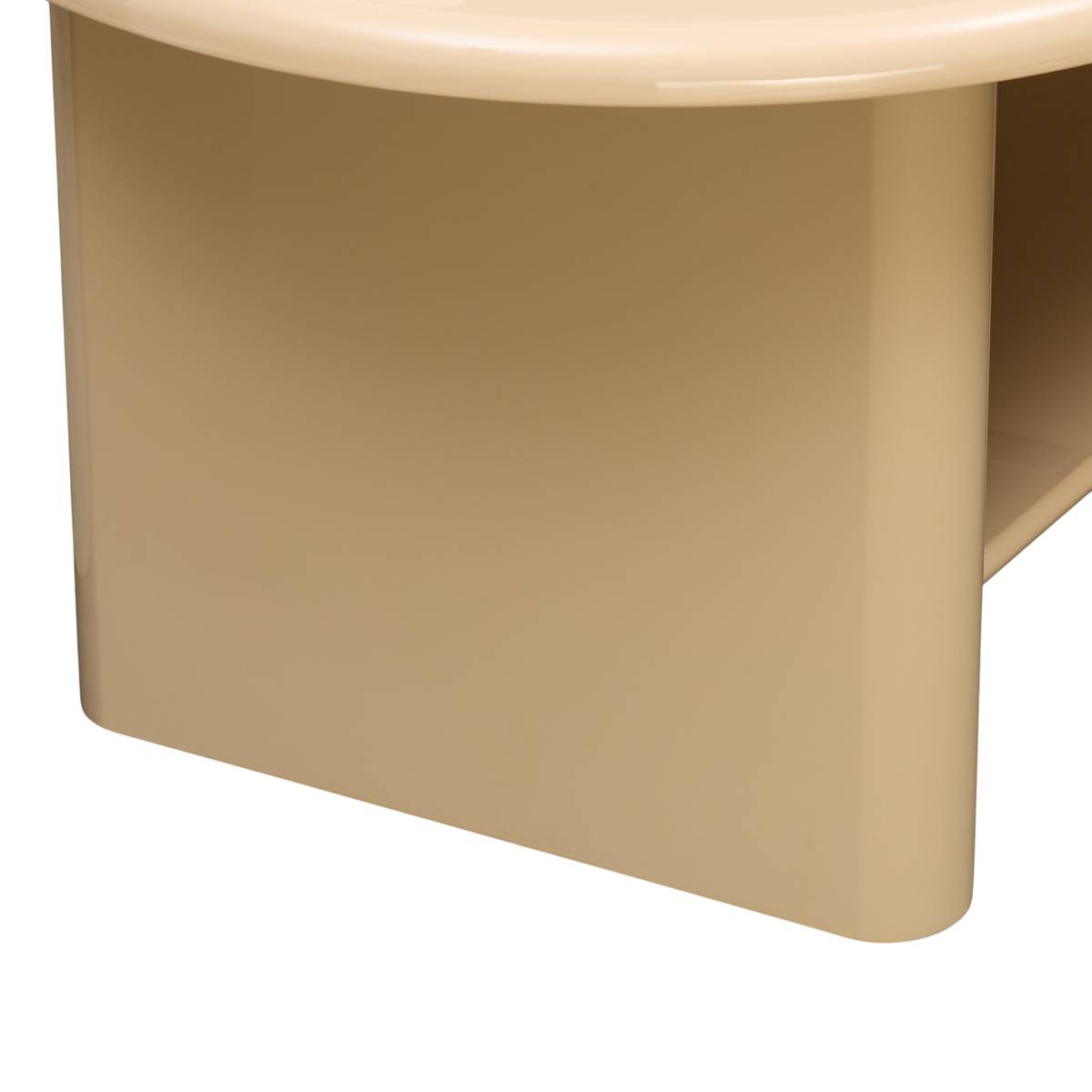 Tavolino da caffè ovale "Douglas" Beige, 110x60 cm Beige