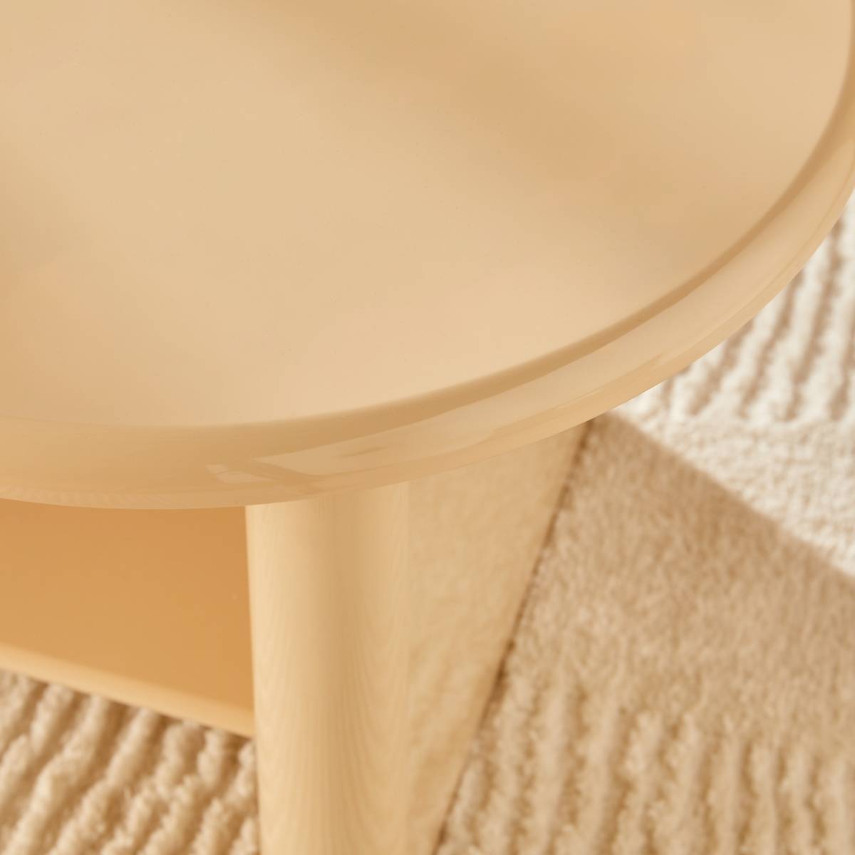 Tavolino da caffè ovale "Douglas" Beige, 110x60 cm Beige