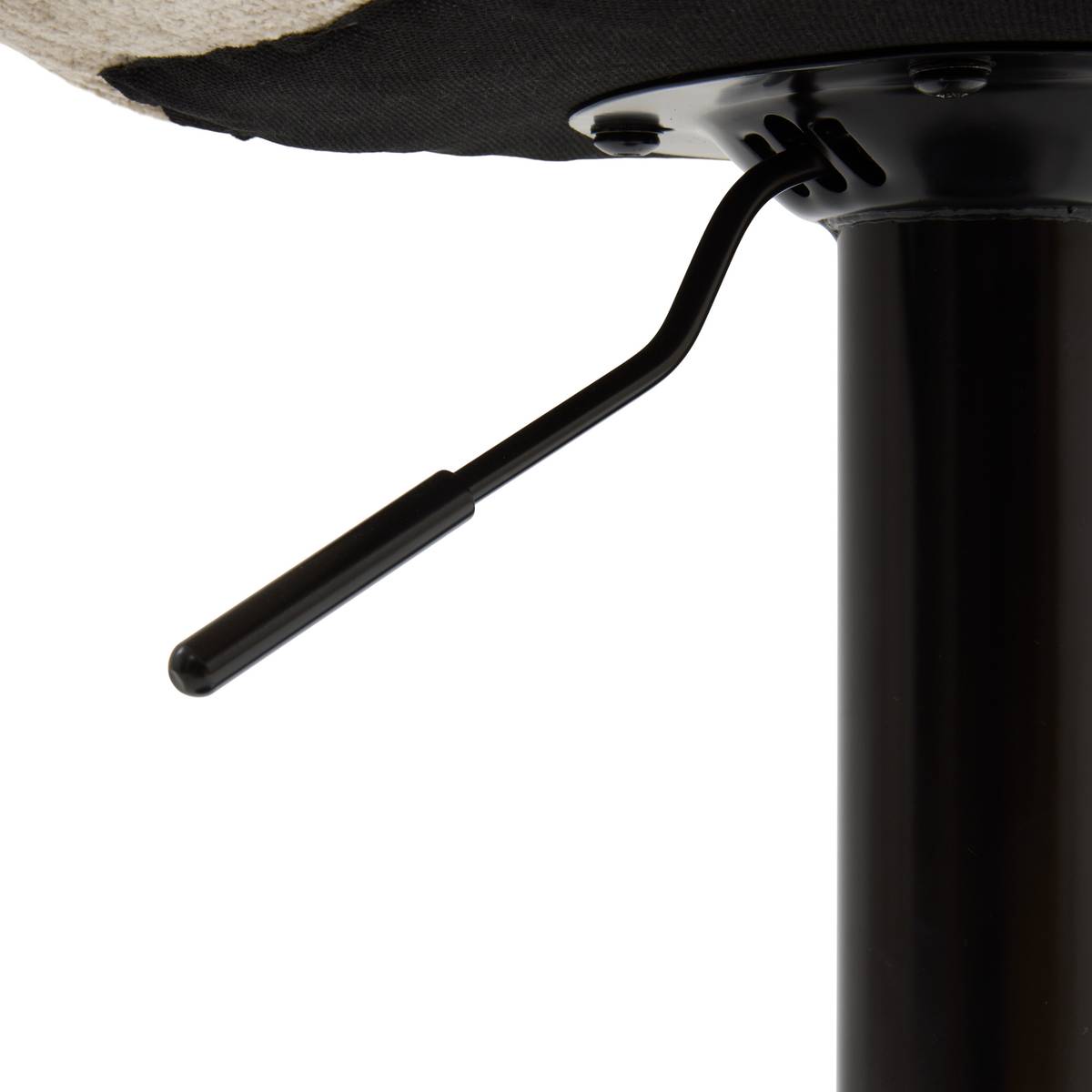 Set di 2 sgabelli da bar girevoli "Cirea" Acciaio, Crema, H.105 cm Crema