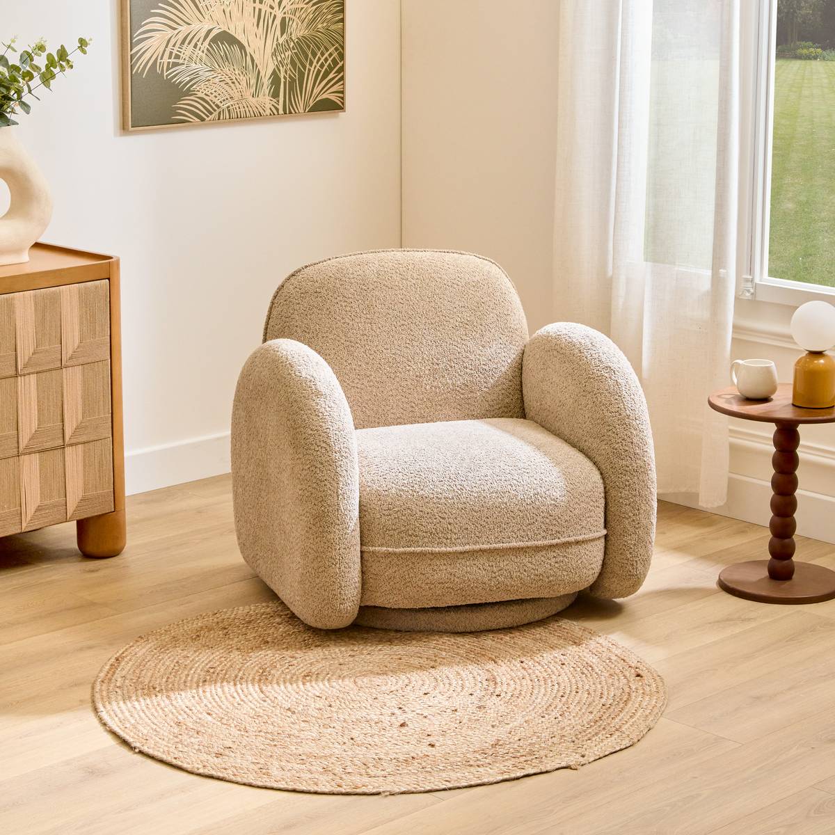Poltrona "Fiva" Beige Beige