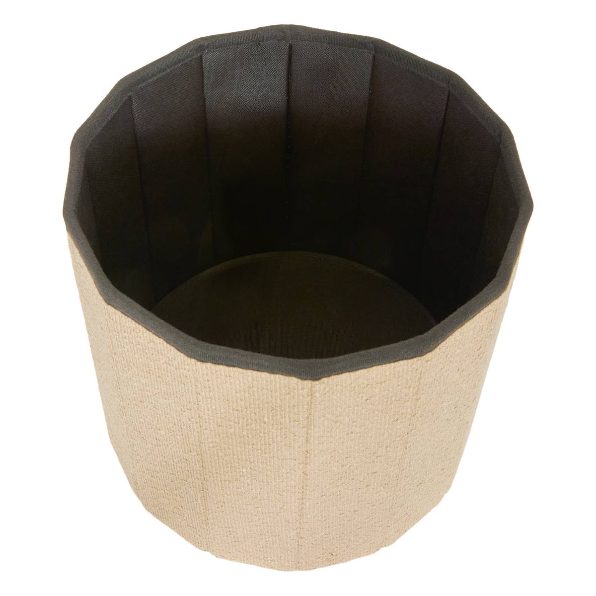 Pouf di preparazione "Fink" D.38 cm Beige