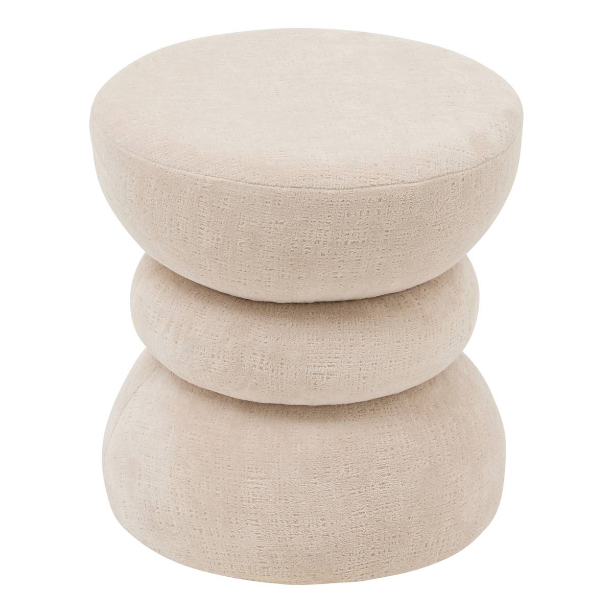 Pouf "Ritem" Crema, D. 36 cm Crema