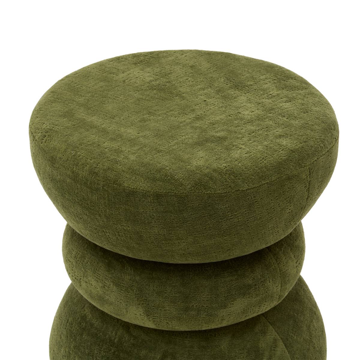 Pouf "Ritem" Verde kaki, Ø 36 cm Verde cachi