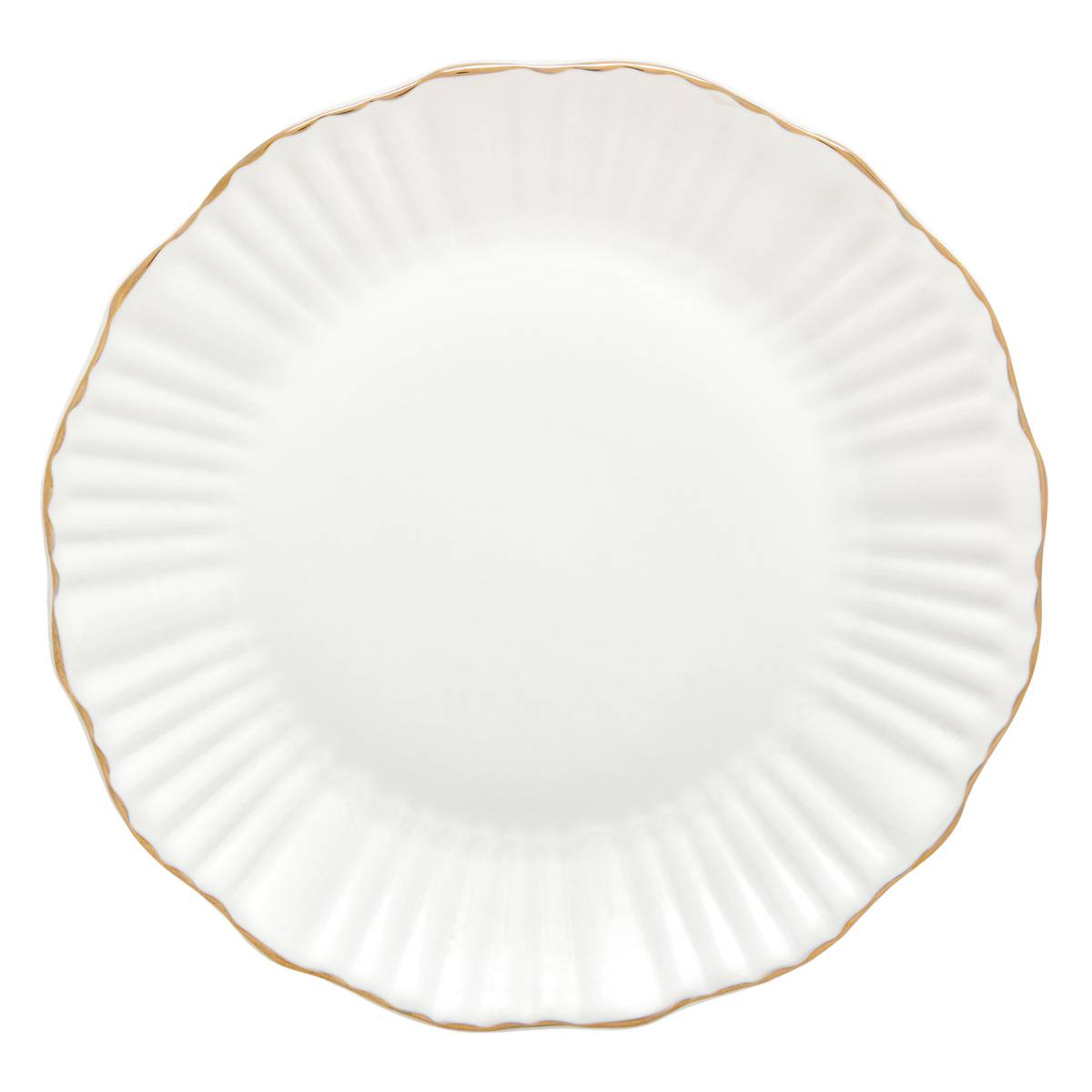 Set di 6 piatti piani "Daphne" Porcellana, D.27 cm Bianco
