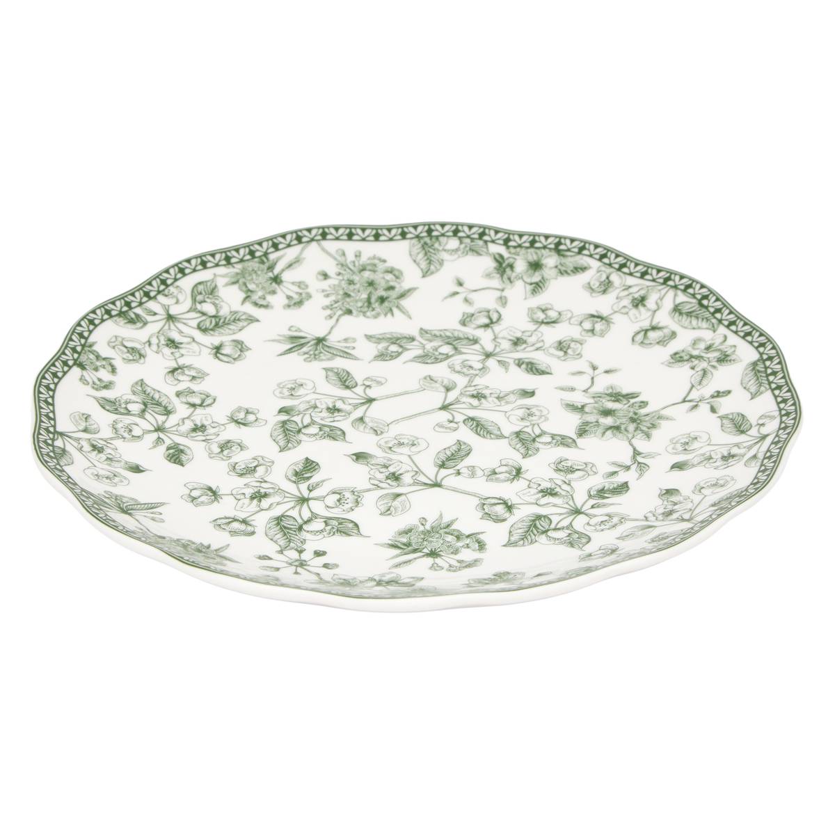 Set di 6 piatti da dessert "Lisiere" Porcellana, D.20,7 cm Verde