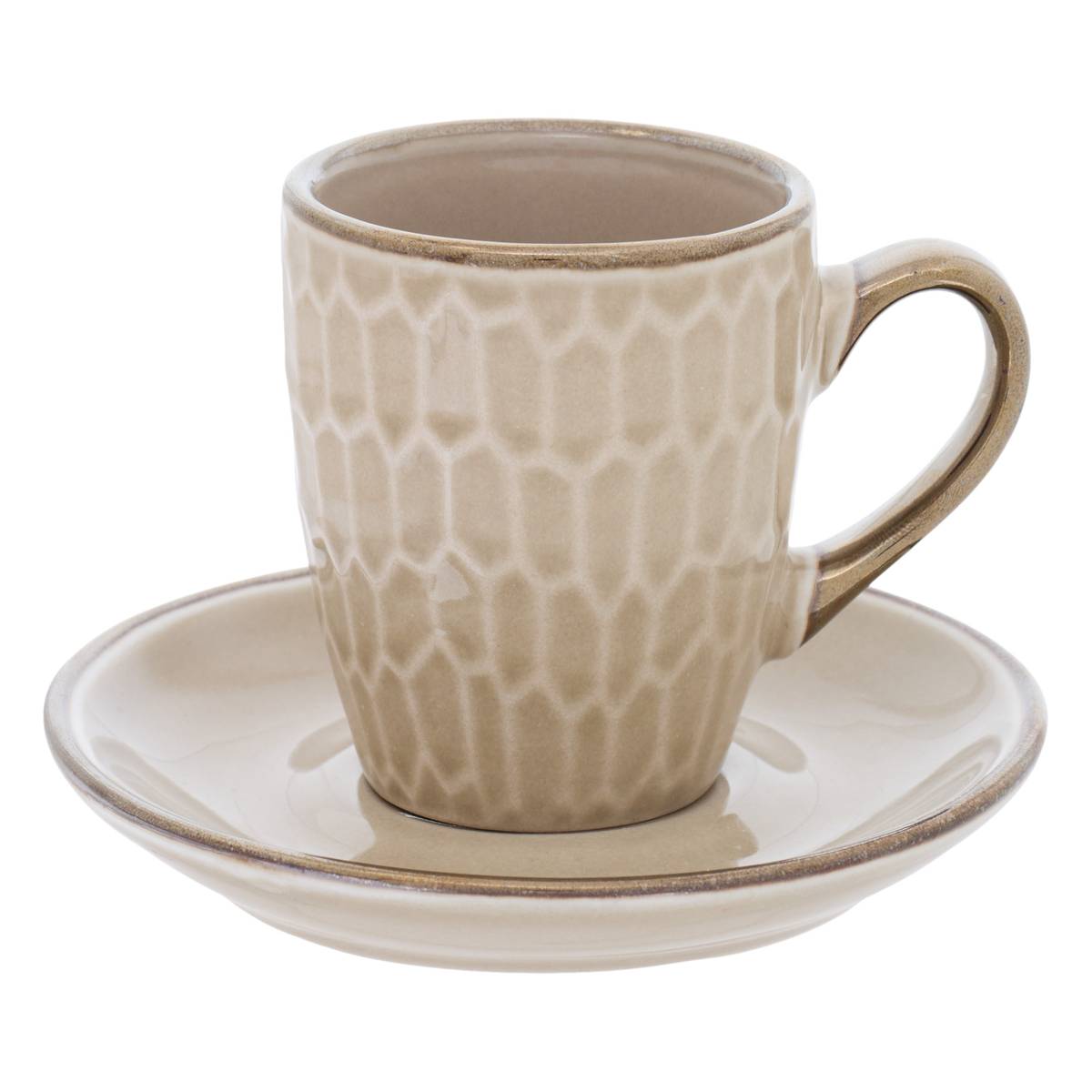 Set di tazze "Ella" 90 ml, Terracotta, Beige Beige