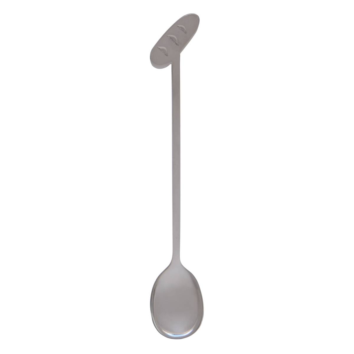 Set di 4 cucchiaini "Petit dej à la française" Acciaio inossidabile, Argento Argento
