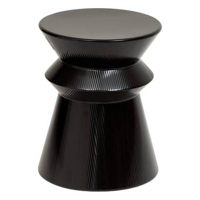 Tavolino "maya" acciaio, nero, diametro 35,5 cm