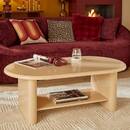 Tavolino da caffè ovale "Douglas" Beige, 110x60 cm Beige