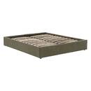 Letto contenitore "Luna" Acciaio, Verde kaki, 160x200 cm Verde cachi